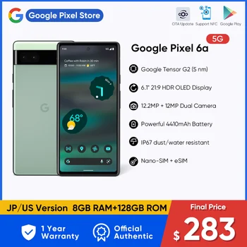 Оригинальный Google Pixel 6a 5G Tensor G2 (5 нм) 6,1 