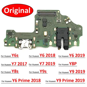 Оригинальный USB Порт Для Зарядки, Соединительная Плата, Гибкий Кабель Для Huawei Y5 Y6 Y7 Y9 Prime 2017 2018 2019 Y6s Y6P Y7P Y8P Y8s Y9s Y7A
