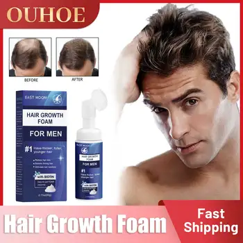 Пена для роста волос для мужчин Быстрая Регенерация, Питательные корни Толще, Средство против Выпадения волос, Лечение Облысения, Восстанавливающее Фолликулы Средство по уходу