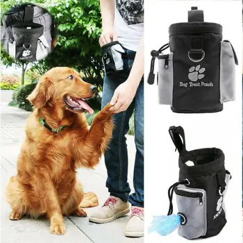 Переносная сумка для кормления собак на открытом воздухе, переносные сумки для дрессировки собак, контейнер для закусок для домашних животных, поясная сумка для закусок для щенков