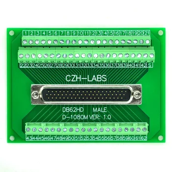 Плата коммутации штекерного коллектора CZH-LABS D-SUB DB62HD, DSUB.