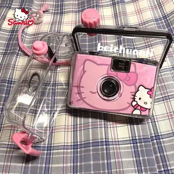 Пленочная камера Sanrio Hello Kitty, Розовая мультяшная креативная милая камера, подходящая для подарков девушкам