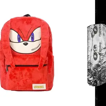 Плюшевые рюкзаки Pokemon Sonic Stitch Большой емкости, дорожные рюкзаки, сумки, аниме, студенческий рюкзак mochila на Хэллоуин для мальчиков и девочек, детская сумка