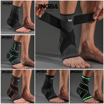 Поддержка JINGBA, 1 шт., нейлоновый компрессионный бандаж для голеностопного сустава, защита для занятий спортом на открытом воздухе, фитнес, защита для голеностопного сустава, Прямая поставка