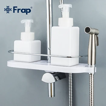 Полки для ванной комнаты FRAP, настенные держатели для ванны, стойка для оборудования ванной комнаты, аксессуары для ванной комнаты, подвесной стеллаж для хранения