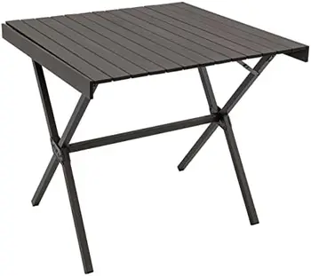 Походный стол с гладкой, легко моющейся откидной столешницей и прочной и легкой алюминиевой X-образной рамой, сумка для переноски через плечо, 3 размера Campin