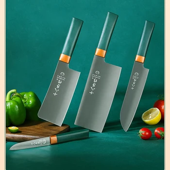 Профессиональный нож для нарезки шеф-повара SHIBAZI Senior Кухонный нож из стали 40CR13, комплект из 4 предметов, Бесплатная доставка