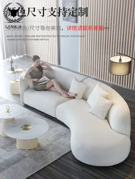 Роскошный диван в итальянском стиле, простая современная гостиная в гонконгском стиле, скандинавский дизайнер, креативная модель, выставочный зал, диван