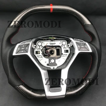 Рулевое колесо Из Настоящего Углеродного Волокна Для Mercedes W204 C250 SLK250 12 13 14 15