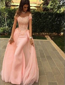 Саудовская Аравия Фустана для особых случаев розовое кружевное вечернее вечернее платье со съемным шлейфом персикового цвета, свадебные платья на заказ
