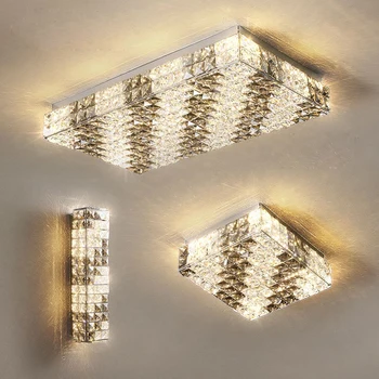 Светодиодные потолочные светильники с регулируемой яркостью для домашнего декора, хрустальный кубик Рубика Lamparas De Techo, светодиодные потолочные светильники.Потолочный светильник.Потолочный светильник для фойе