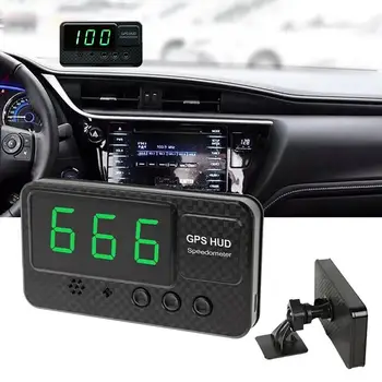 Скидка 60%!! Универсальный автомобильный цифровой головной дисплей GPS-сигнализация превышения скорости, спидометр, одометр