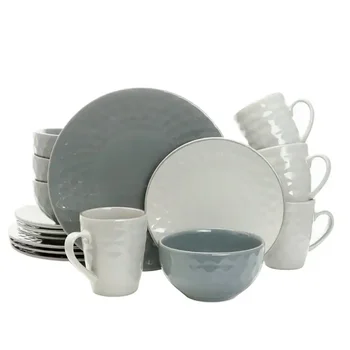 Таитянский набор посуды из 16 предметов, Туманно-голубой
