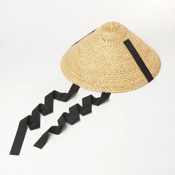Традиционная шляпа для взрослых Унисекс Забавные Карнавалы Конусообразная шляпа для женщин Подростков Повседневная Соломенная Плетеная Солнцезащитная шляпа