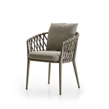 Уличные стулья из Скандинавского металла и ротанга, Креативные Садовые стулья для балкона, Пляжные стулья для дома, Стул для кемпинга, Уличная мебель