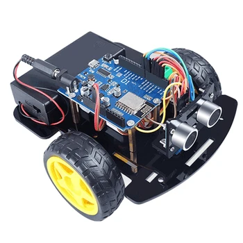 Умный Wifi робот Автомобильный комплект для ESP8266 ESP-12E D1 Wifi плата для управления Arduino мобильным ультразвуковым модулем