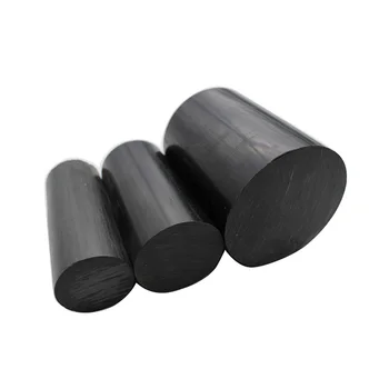 Черный стержень из АБС-пластика, поддающийся механической обработке, круглый стержень диаметром от 6 мм до 65 мм, длина 500 мм