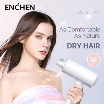 Электрический фен ENCHEN Air5 для дома высокой мощности 1800 Вт для ухода за волосами Мини-типа Портативный постоянной температуры