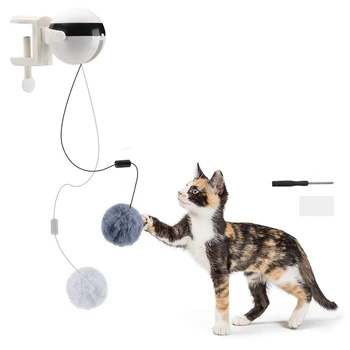 Электрическое Автоматическое Подъемное Движение Cat Toy Интерактивная Головоломка Smart Pet Cat Teaser Ball Поставка Домашних Животных Подъемные Игрушки