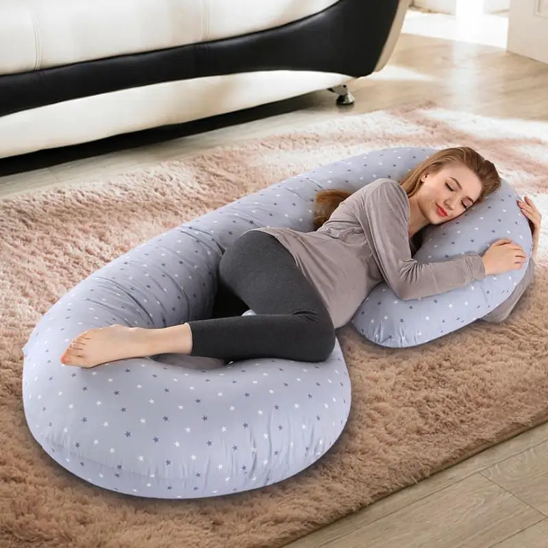 Подушки для беременных, Поддерживающая Сон Подушка Для беременных Женщин, C-образная подушка для всего тела со съемным чехлом