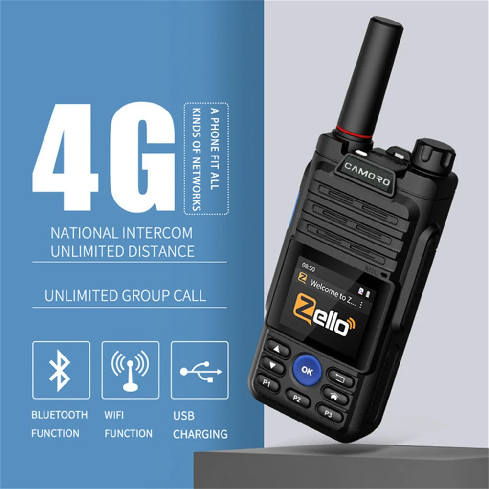 Realptt Микрофон Радио Zello Poc Радио Real Ptt Bluetooth Сеть 4G Портативная рация для Охоты Рация на тележке