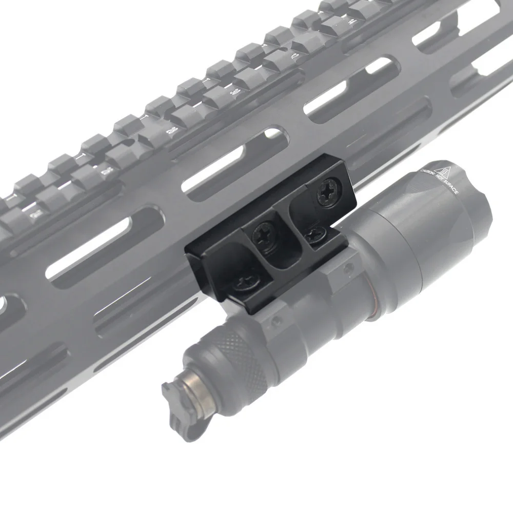 Крепление для тактического оружия VULPO Light Rail для фонарика SF M300 M600, установленного на направляющей цевья Keymod M-lok