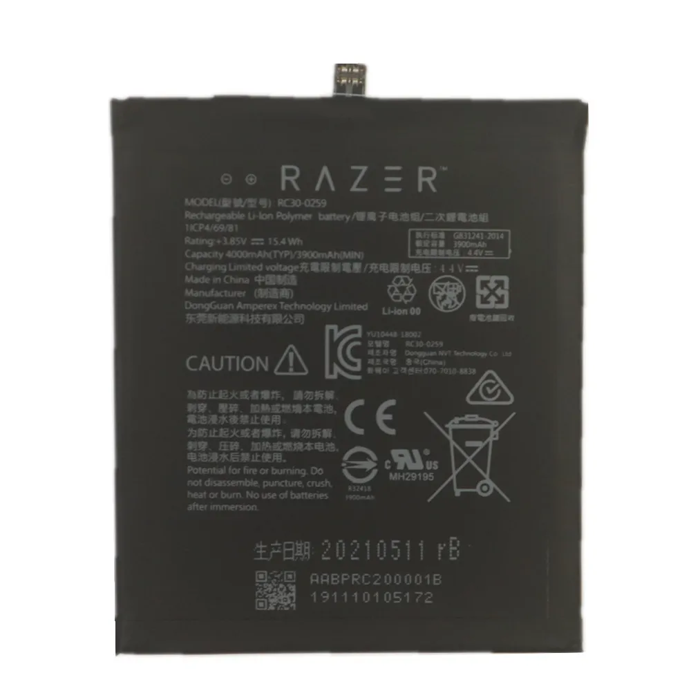 Новый 100% Оригинальный Аккумулятор мобильного телефона Razer Для Razer Phone 2 RC30-0259 Аккумулятор 4000 мАч телефонные Батареи Номер отслеживания + инструменты