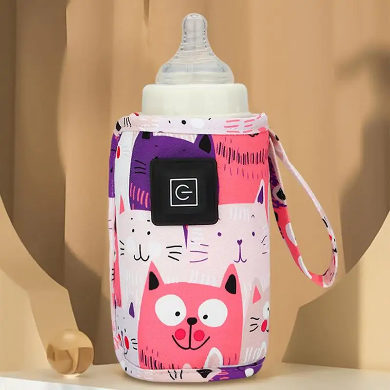 Портативная USB-грелка для бутылочек с регулируемой температурой, 3 передачи, USB-зарядка, сумка для подогрева грудного молока, термосумка для кормления младенцев