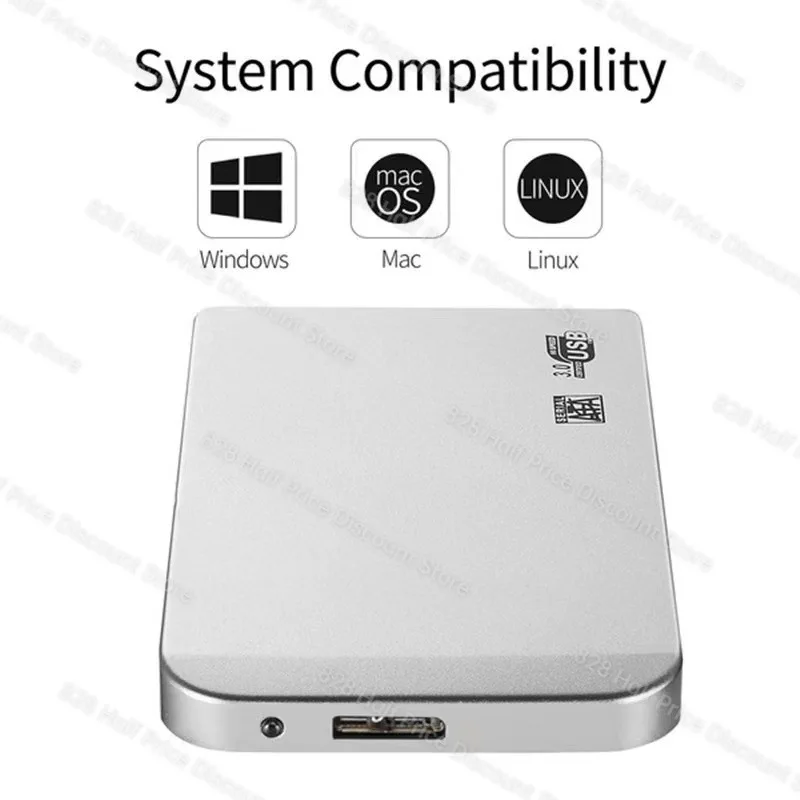 Портативный Оригинальный 500 ГБ 64 ТБ 2 ТБ SSD Внешний твердотельный жесткий диск USB3.0 Интерфейс 16 ТБ HDD Мобильный диско дуро для Ноутбуков Ps4