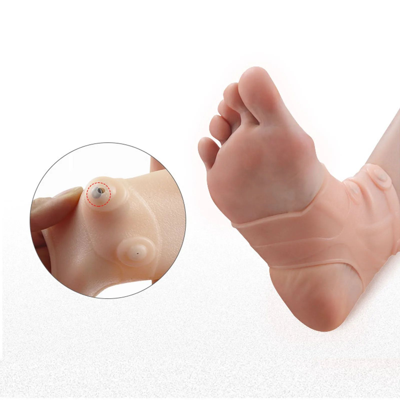 1 пара магнитотерапевтических бандажей для голеностопного сустава, силиконовый компрессионный рукав для поддержки голеностопного сустава, облегчающий боль при ахилловом тендините в суставах