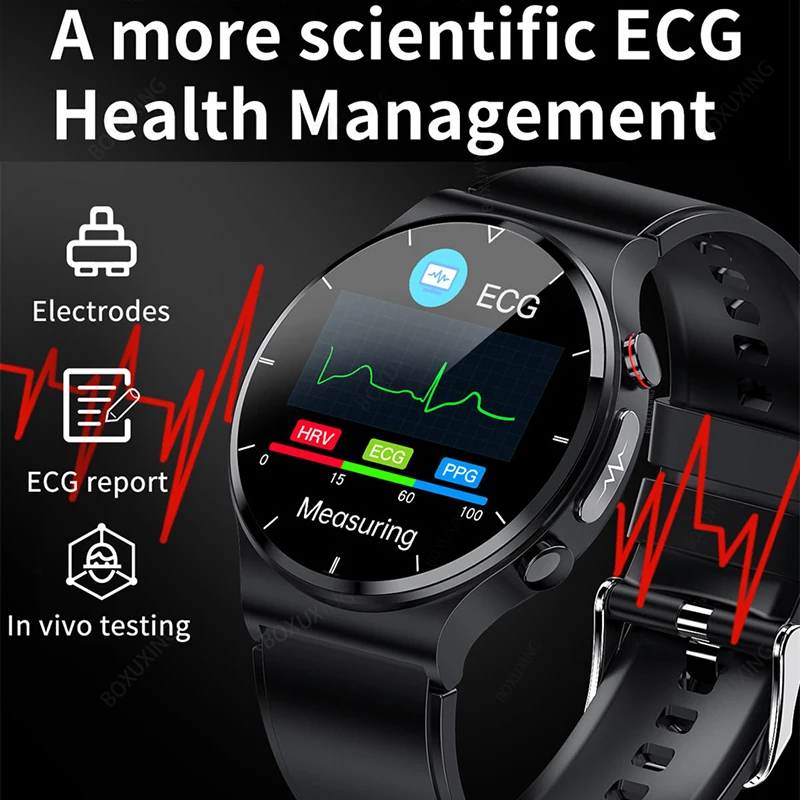 2023 Новые смарт-часы ECG + PPG Для Мужчин, часы для измерения артериального давления, сердечного ритма, IP68, Водонепроницаемый Фитнес-трекер, 1,32 