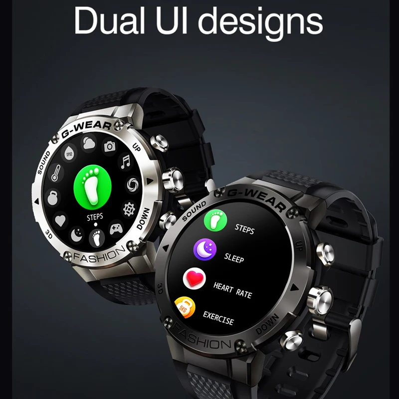 Rollstimi Смарт-Часы Мужские Bluetooth Call IP68 Водонепроницаемый Спортивный Пульсометр Smartwatch С Полным Сенсорным экраном Для IOS Android