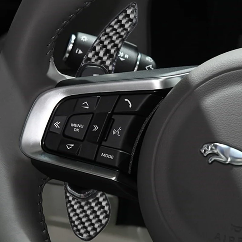 Для Jaguar XF XE S F-PACE F-TYPE XJ X350 X250 360 2020 21 23 Внутреннее Рулевое колесо из Углеродного волокна DSG Удлинитель Рычага Переключения передач