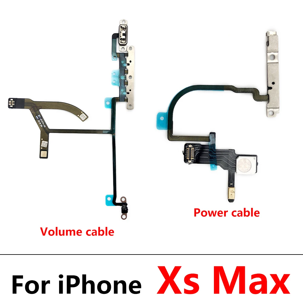 Новый гибкий кабель питания для iPhone 7 8 Plus X XR XS Max, кнопка отключения звука и громкости, ключ для замены запасных частей