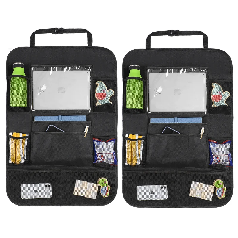Органайзер для детского автокресла из многофункциональной ткани Оксфорд, сумка для хранения на заднем сиденье автомобиля с несколькими карманами, чехол для планшета для малыша