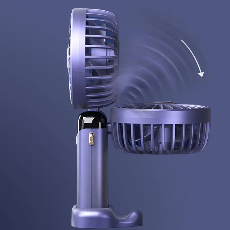 Персональный ручной вентилятор Уникальный дизайн, портативный вентилятор емкостью 3000 мАч, портативный USB-перезаряжаемый сверхвысокопроизводительный вентилятор 8-12 часов работы