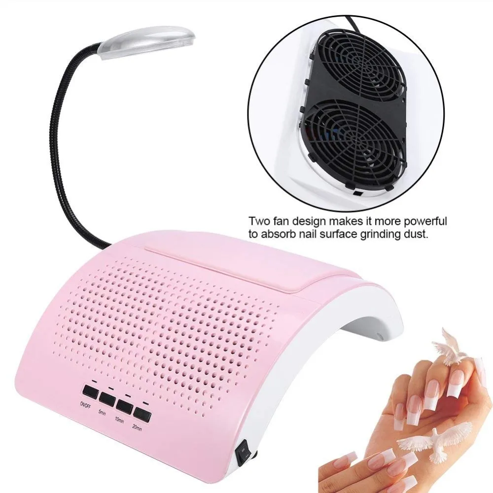 Пылесборник для ногтей для Маникюра, Пылесос 60 Вт, Машина для дизайна ногтей, инструмент для маникюра со светодиодной подсветкой