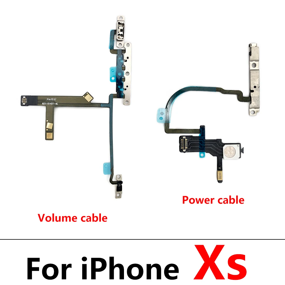 Новый гибкий кабель питания для iPhone 7 8 Plus X XR XS Max, кнопка отключения звука и громкости, ключ для замены запасных частей