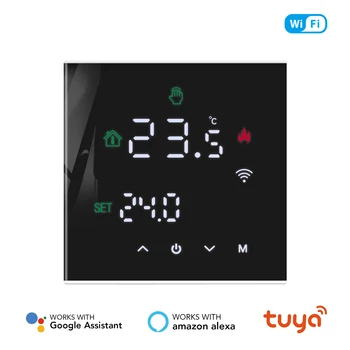 Tuya WiFi Умный Термостат с Сенсорным экраном M3H Регулятор Температуры 3A 16A для Водяного/Электрического Напольного/Газового котла Работает для Alexa