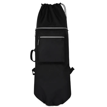 Рюкзак для скейтборда с двумя перекладинами, сумка для серфинга, сумка для лонгборда, сумка для переноски, аксессуары для скейтборда, черный L